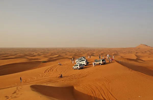 Cars in desert — Stock Photo, Image