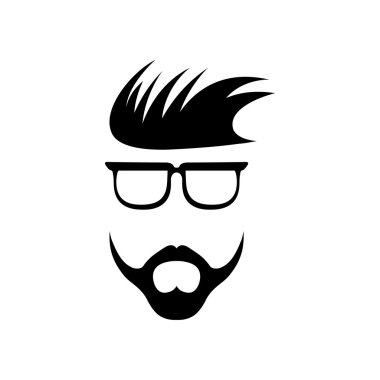 soyut hipster adam retro vektör tasarım şablonu