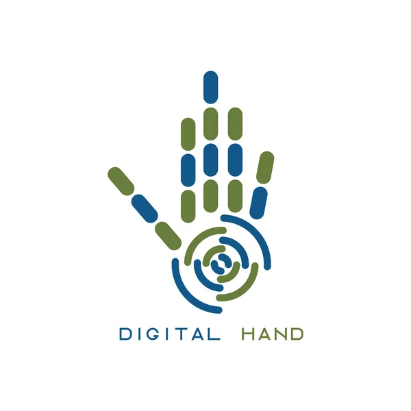 Vektor Illustration Konzept der abstrakten digitalen Hand — Stockvektor