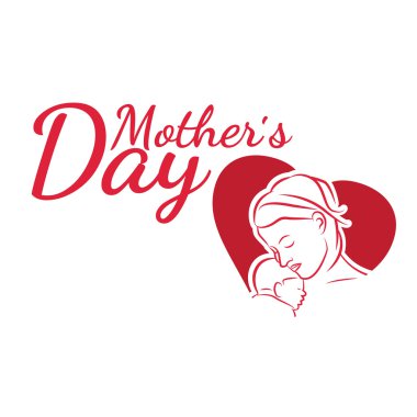 Gösterim amacıyla mutlu anneler günü tebrik kartı. Vektör