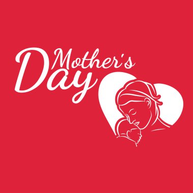 Gösterim amacıyla mutlu anneler günü tebrik kartı. Vektör