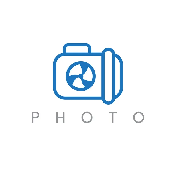Abstract icon vector design template of photo camera — Stock Vector