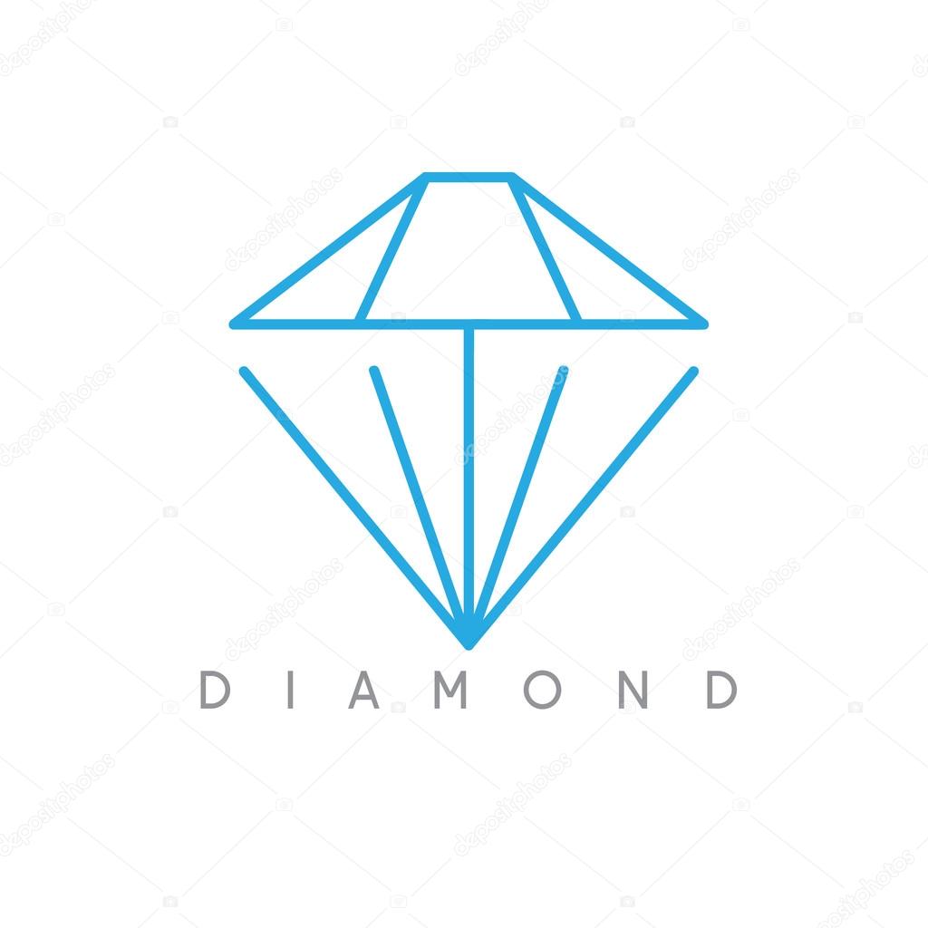 Abstract icon vector design template of dimond