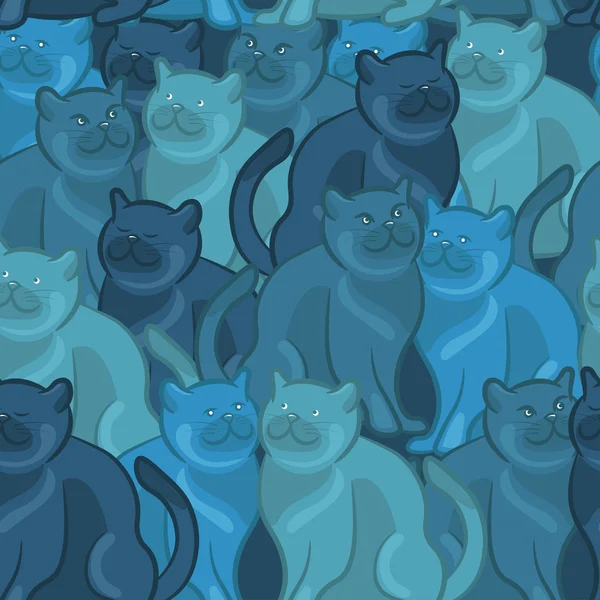 Wzór o koty kreskówka. Ilustracja wektorowa — Wektor stockowy