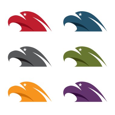 Kartal yıldız ile basit vektör çizim ayarla