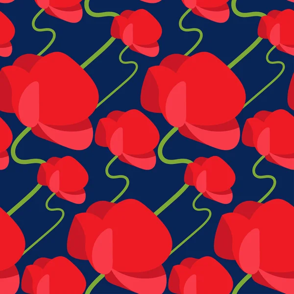 Bezešvé pattern abstraktní máku. Vektorové ilustrace — Stockový vektor