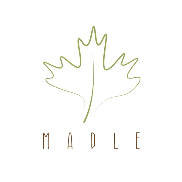 Maple leaf streszczenie szkic wektor szablon projektu — Wektor stockowy
