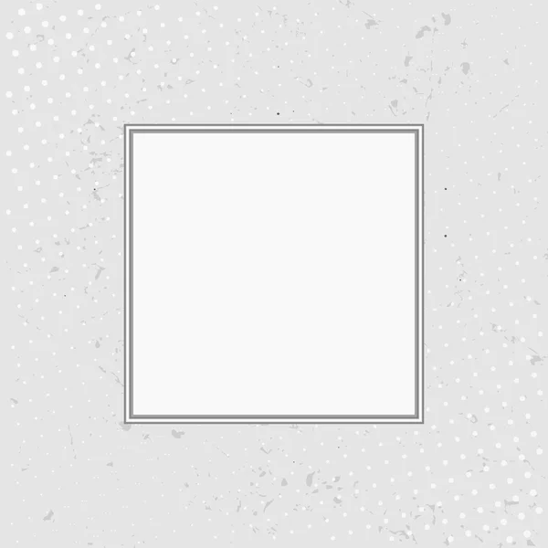 Grunge background with halftone with white frame. Vector illustr — Stock Vector