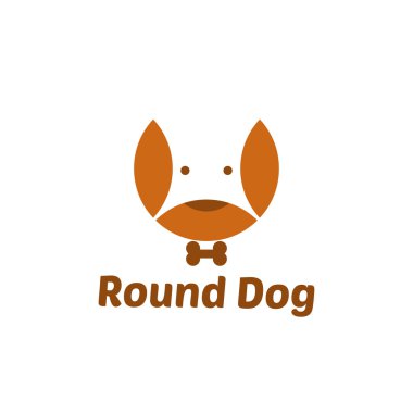 Köpek soyut negatif boşluk Illustration. Vektör