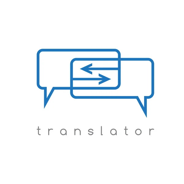 Illustration vectorielle du traducteur web avec des flèches — Image vectorielle