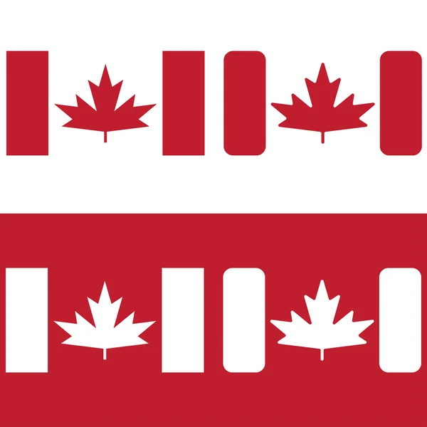 Flagge von Kanada Red Maple Leaf Vector Design Template — Stockvektor