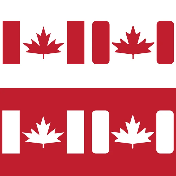 Drapeau du canada feuille d'érable rouge vecteur modèle de conception — Image vectorielle