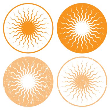 Güneş vektör tasarım şablonu ile yaz sopa