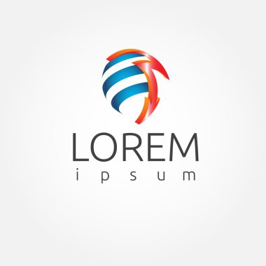 Daire enerji küre soyut logo şablonu. vektör. küresel, otobüs