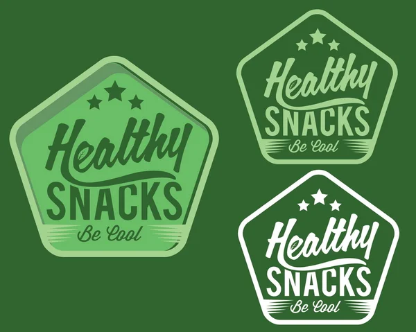 Vintage embleem gezonde snaks — Stockvector