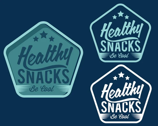 Vintage embleem gezonde snaks — Stockvector