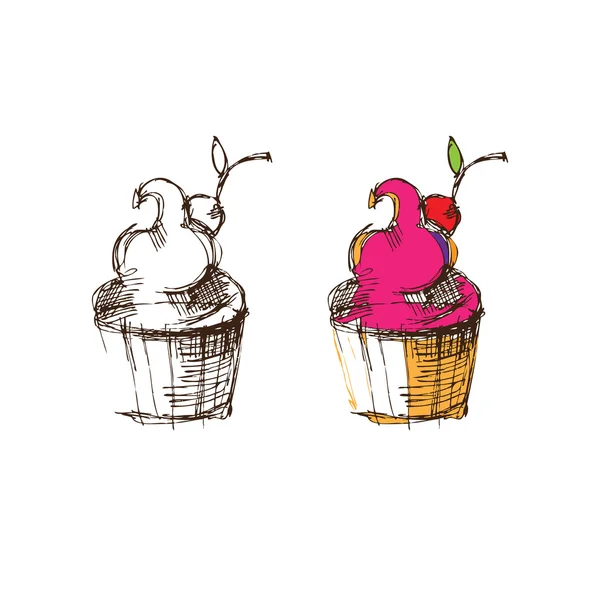 Γλυκά cupcake — Διανυσματικό Αρχείο