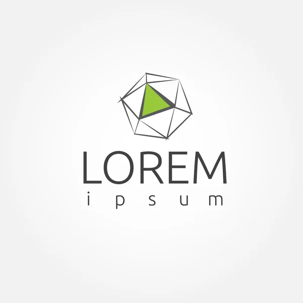 Kristal soyut logo şablonu. vektör