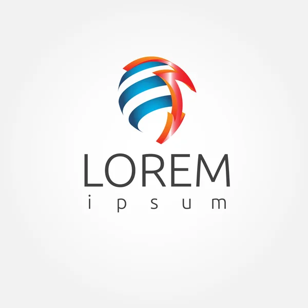 Daire enerji küre soyut logo şablonu. vektör. küresel, otobüs