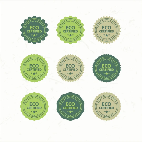 Collezione Eco e Bio Labels — Vettoriale Stock