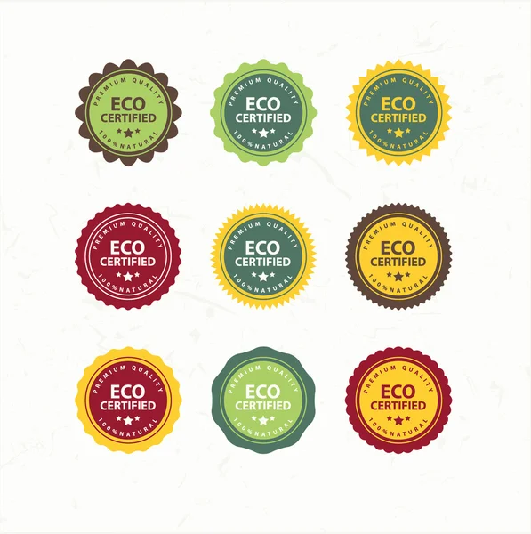 Collezione Eco e Bio Labels — Vettoriale Stock