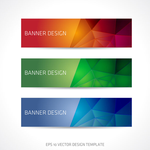 A set of modern vector banners