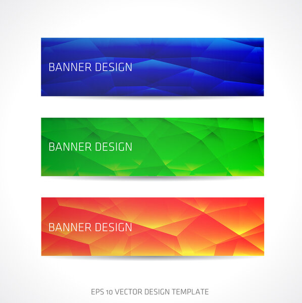 A set of modern vector banners