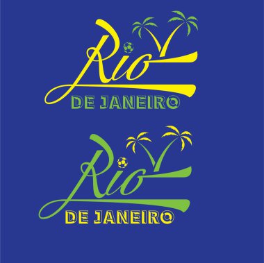 rio de Janeiro Vintage illüstrasyon