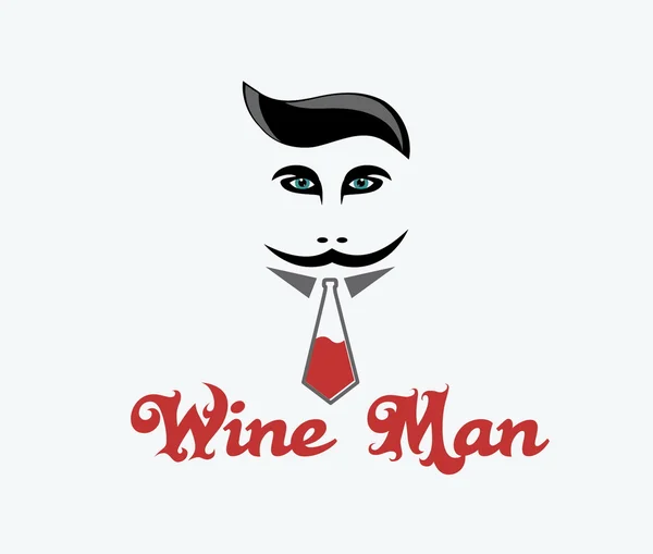 Wina człowiek ilustracja — Wektor stockowy