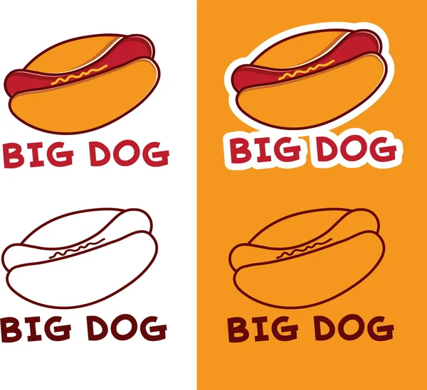 Set of hot dog — Stock Vector