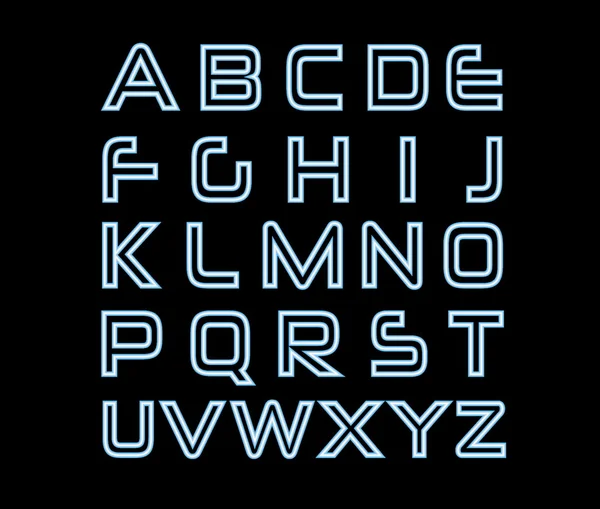 Неоновый алфавит — стоковый вектор
