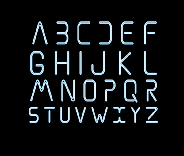 Neon-Alphabet — Stockvektor