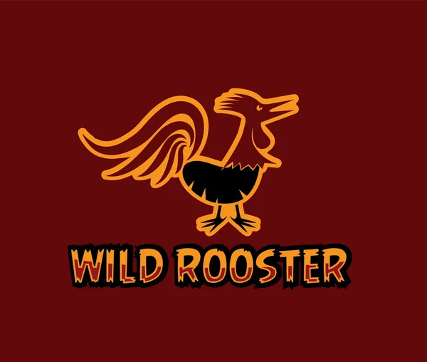 Illustration of wild rooster — Stock Vector