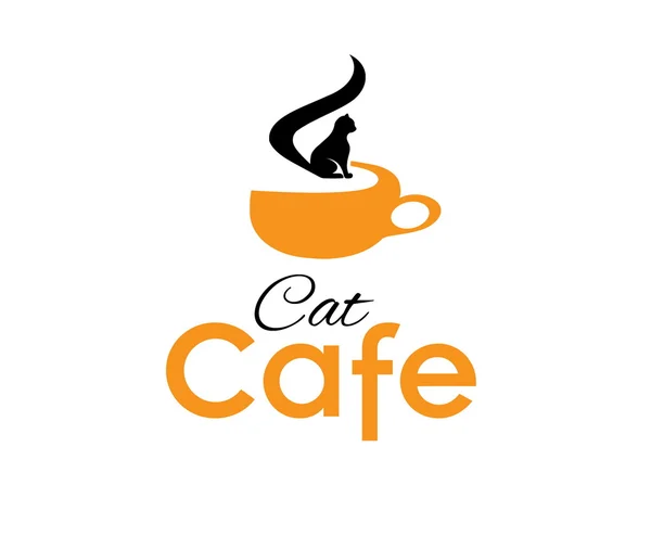 Illustration de café chat — Image vectorielle