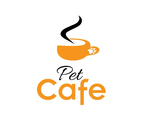 Ilustración de la cafetería para mascotas — Vector de stock