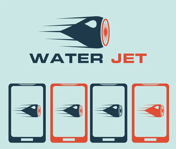 Water jet illustration — Stock Vector