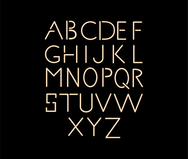 Alphabet néon — Image vectorielle
