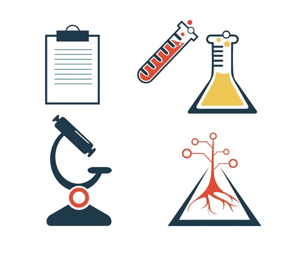 Icônes de laboratoire ensemble — Image vectorielle