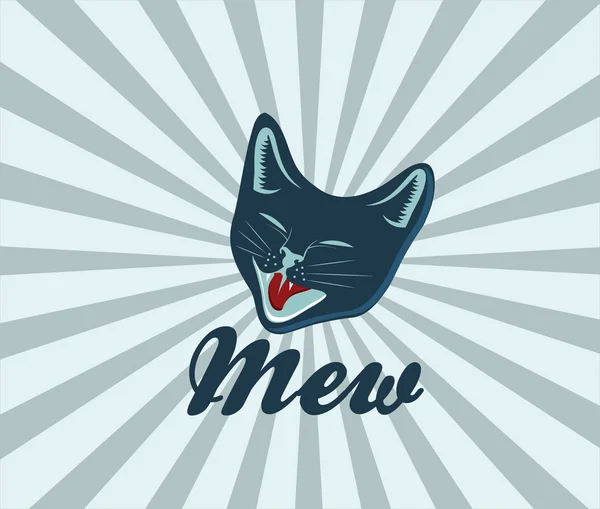 Retro ilustración de gato — Vector de stock