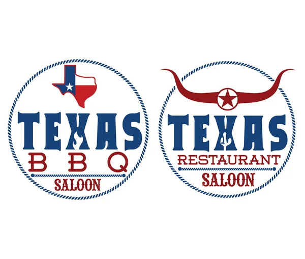 Barbacoa y restaurante texas — Archivo Imágenes Vectoriales