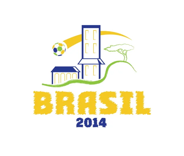 Vector illustratie brasil 2014 — Stockvector