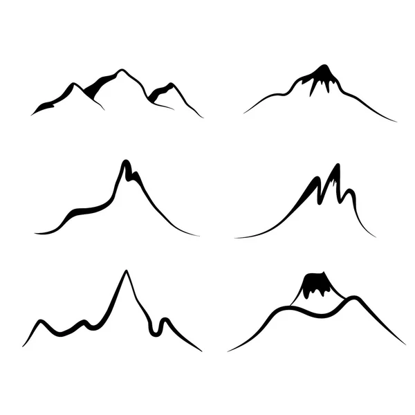 Ensemble de montagnes — Image vectorielle