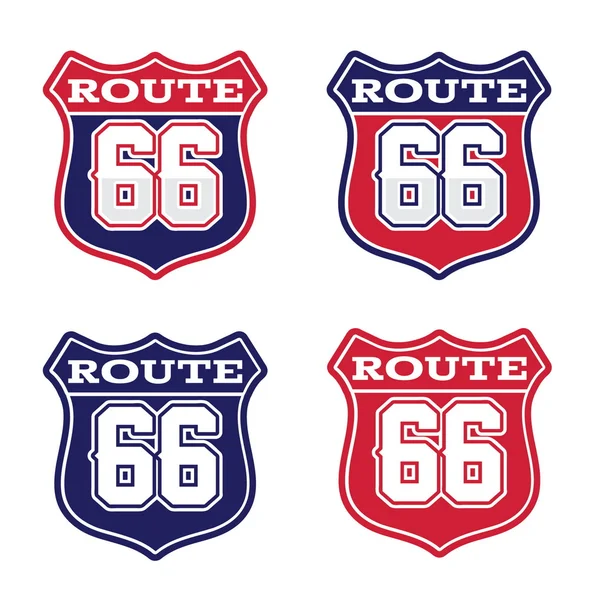 Route 66 highway sign — Stock Vector