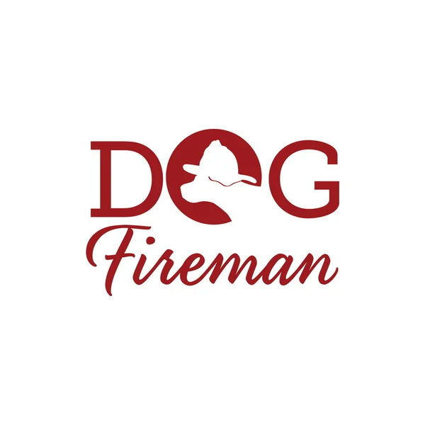 Dog fireman illustration — Stock Vector