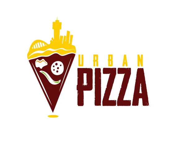Pizza urbana — Vector de stock