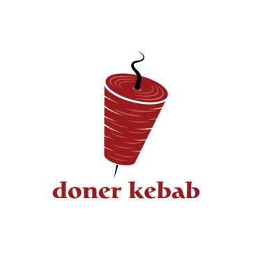 Döner kebap vektör tasarım şablonu