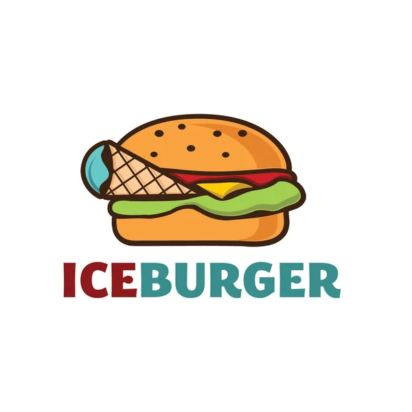 Ijs Hamburger concept — Stockvector