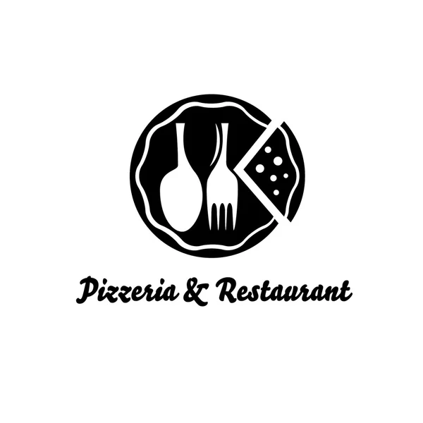 Plantilla de diseño vectorial, restaurante y pizzeria — Archivo Imágenes Vectoriales