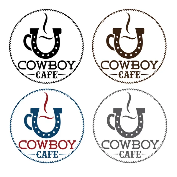 Cowboy café concept — Stockvector