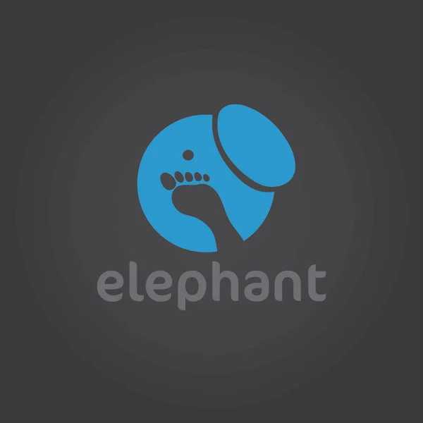 Plantilla de diseño de vector de silueta de elefante — Archivo Imágenes Vectoriales